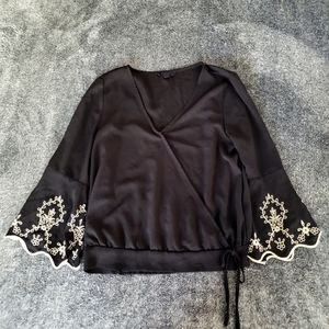 Black embroidered blouse